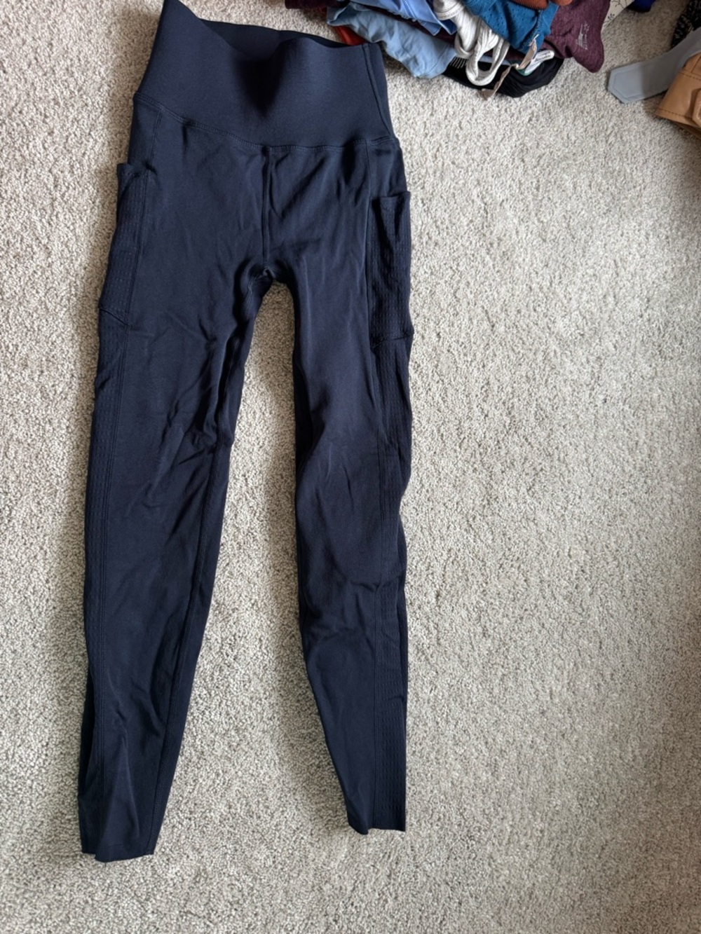 Fabletics Black High-Waist Leggings with Side Pockets